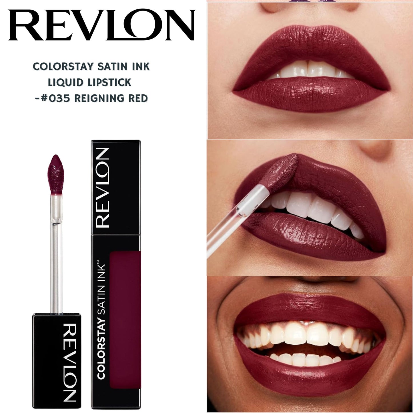 Revlon ColorStay Satin Ink Liquid Lipstick -#035 Reigning Red