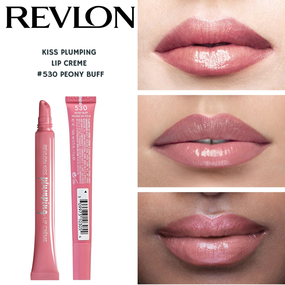 Revlon Kiss Plumping Lip Creme -#530 Peony Buff