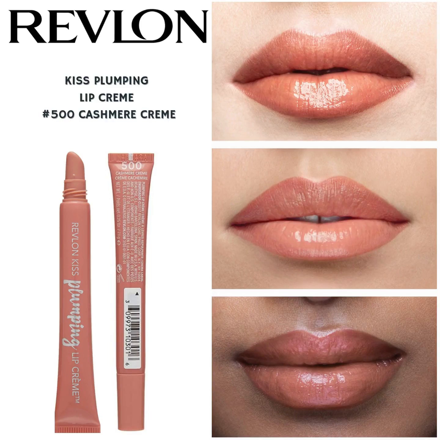 Revlon Kiss Plumping Lip Creme - #500 Cashmere Creme