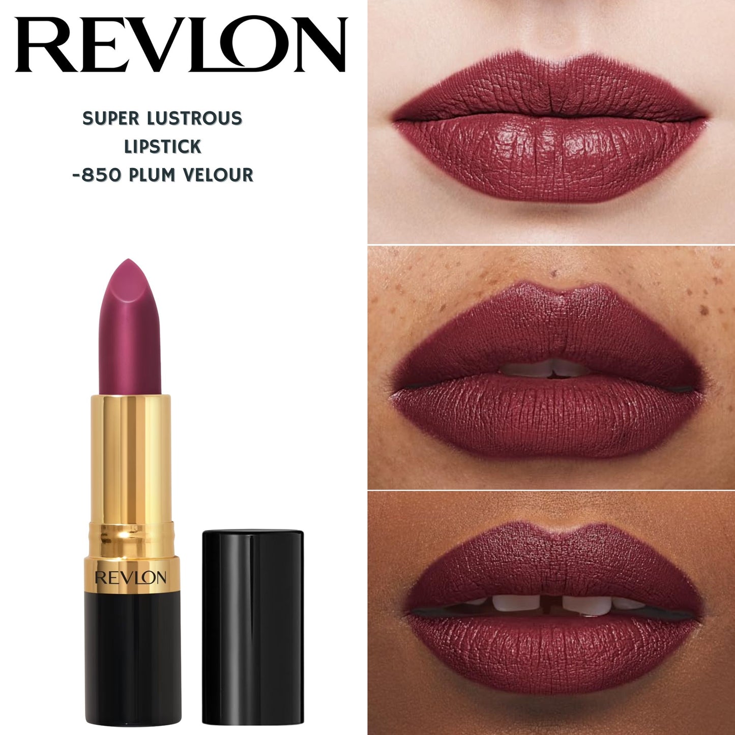 Revlon Super Lustrous Lipstick -#850 Plum Velour