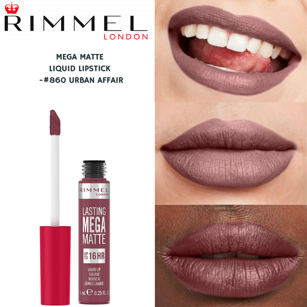 Rimmel Mega Matte Liquid Lipstick -#860 Urban Affair