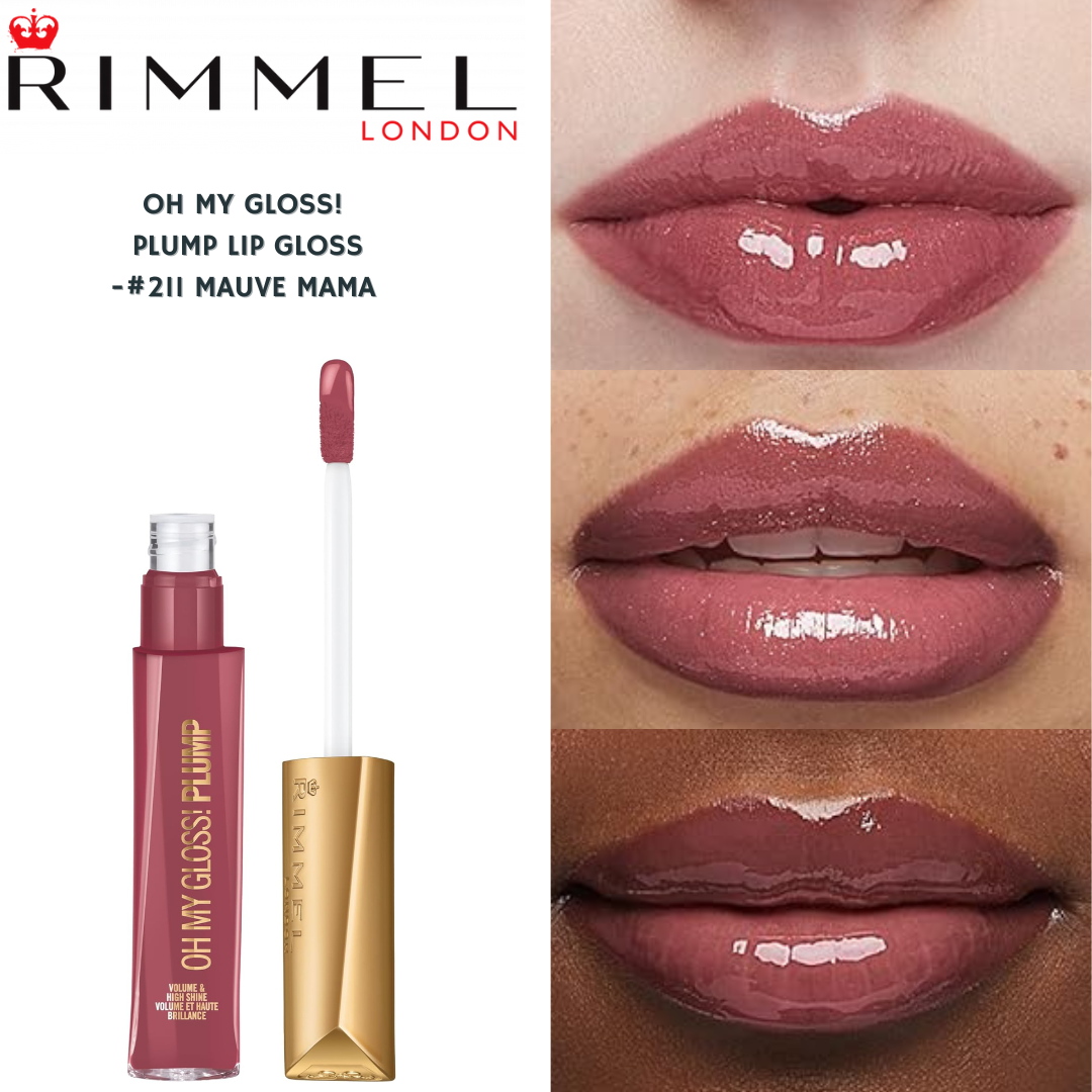 Rimmel Oh My Gloss! Plump Lipgloss -#211 Mauve Mama