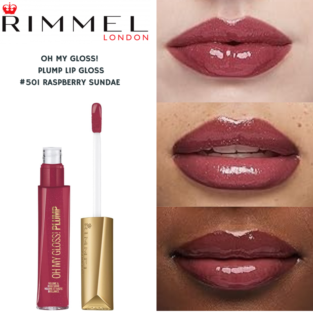 Rimmel Oh My Gloss! Plump Lipgloss -#501 Raspberry Sundae