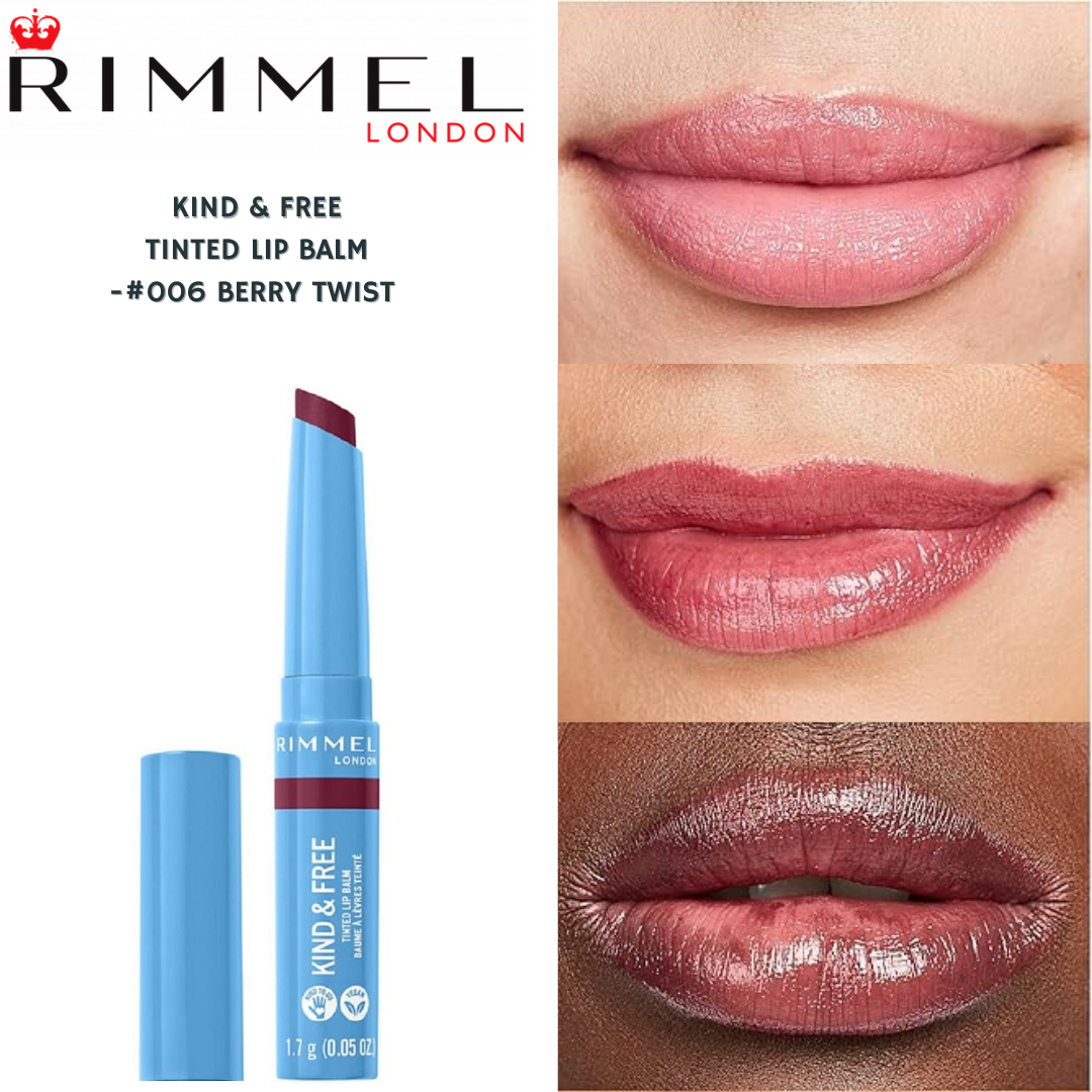 Rimmel Kind & Free Tinted Lip Balm- #006 Berry Twist
