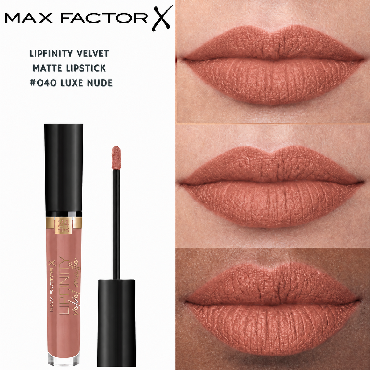 Max Factor Lipfinity Velvet Matte Lipstick - #040 Luxe Nude